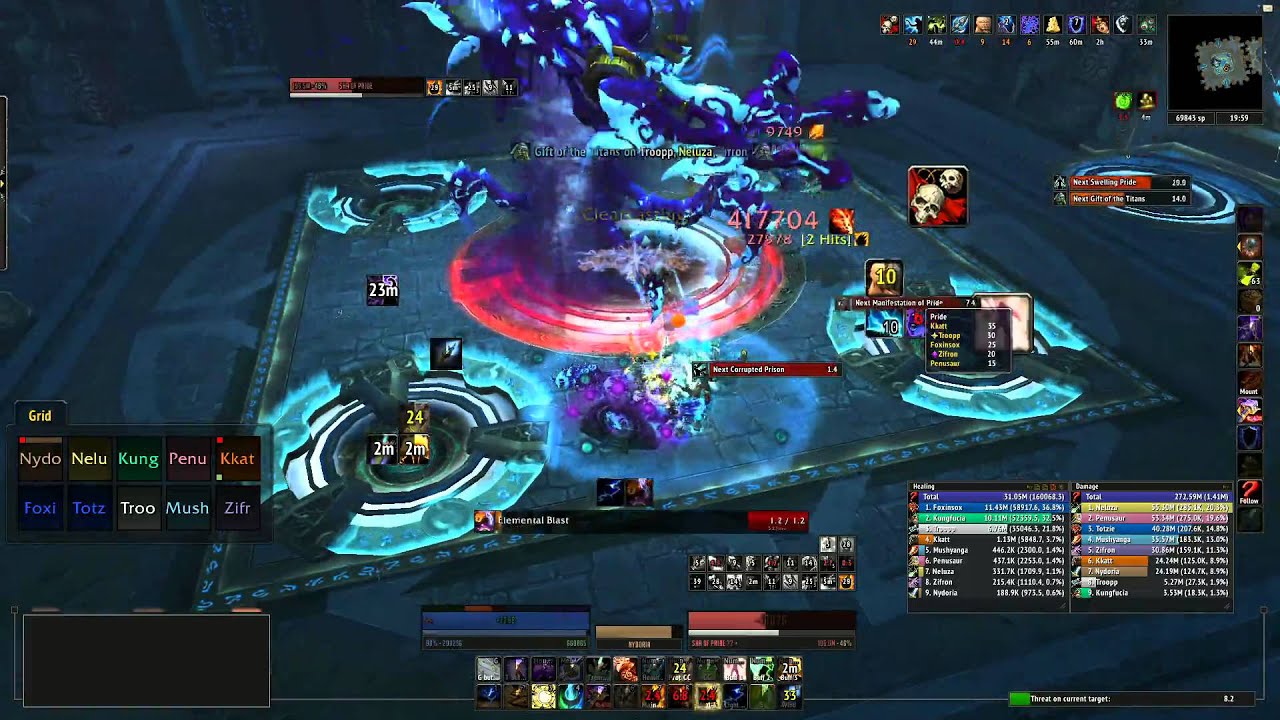 Sha of Pride 10 man normal - Elemental Shaman POV