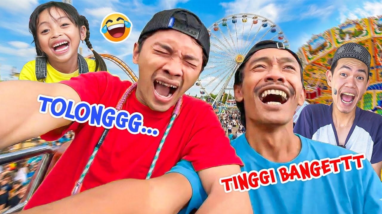 NGAKAK PARAH! DITANTANG NAIK WAHANA EXTREME! 😂 Tim Leika Family Pada Takut?