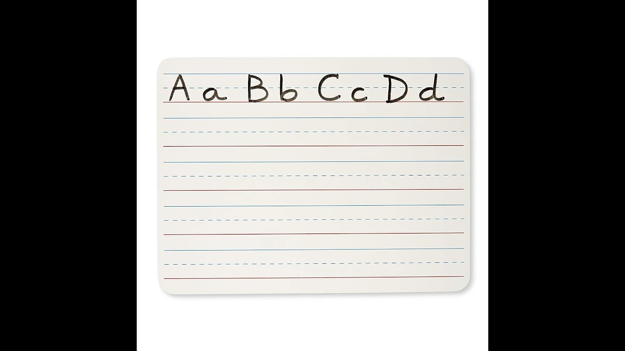 VID 20220208 -  Reusable Dry Erase lap boards - Double sided White Board with lines /blank