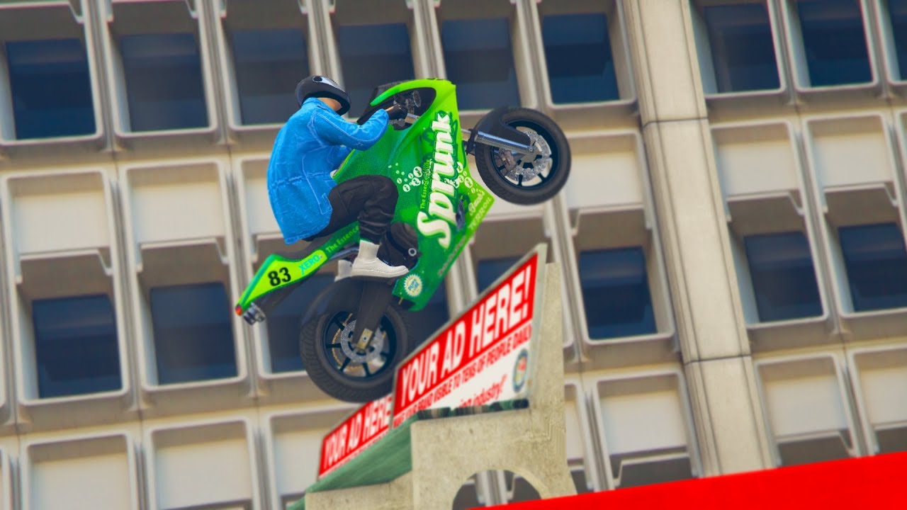 GTA 5 Online PARKOUR - EASY MOTORBIKE PARKOUR!! W/ DaintierFox™