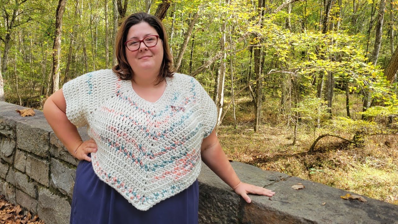 Dahlia Crop top.  size inclusize crochet pattern