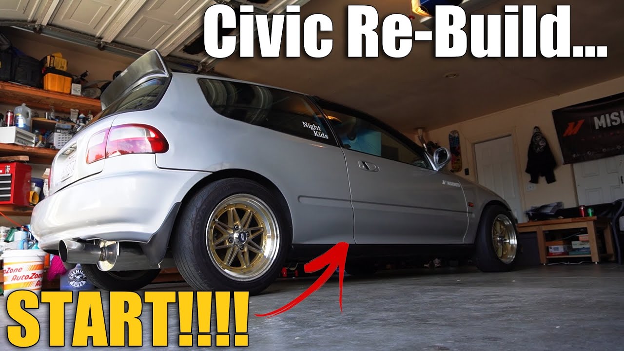 Honda Civic EG Hatch Build Using Junkyard Parts - BEGIN!!!!