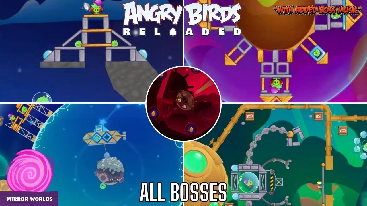 Angry Birds Reloaded (Space) (Mirror Worlds) (V3.16) All Bosses (Read the Description) (W/ Boss OST)