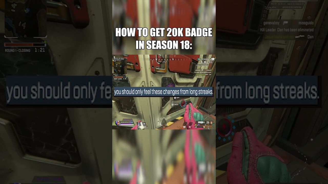 How To Get A 20 Kill Badge In Apex Legends Season 18
