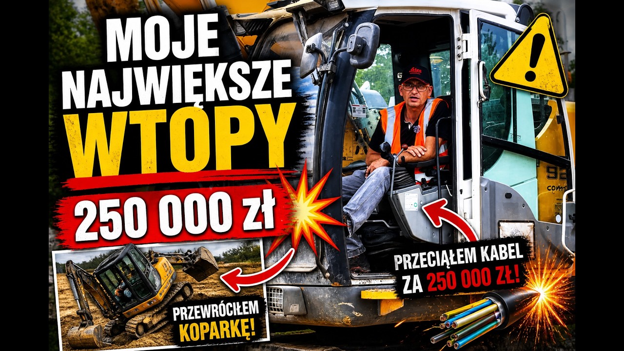 Wywr&oacute;ciłem koparkę i straciłem 250 tys. zł!