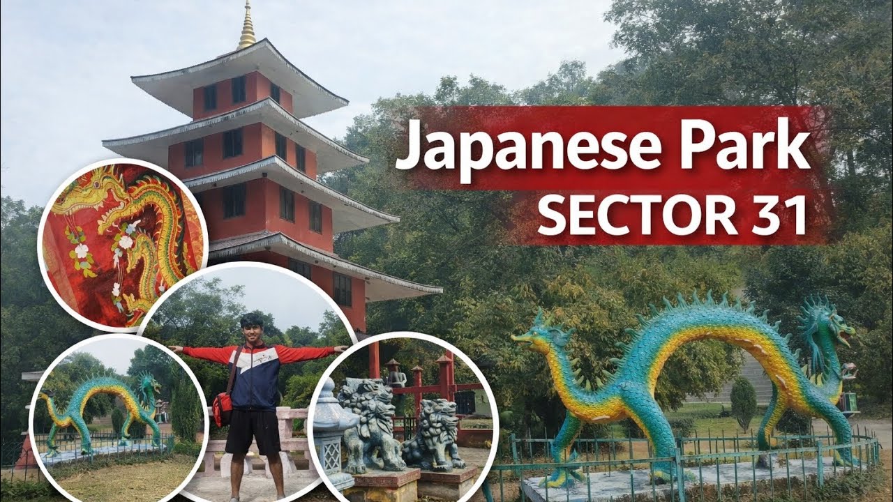 Japanese Park Sector 31 | Hidden Japanese Style Park Tour 🔥 | Full Vlog