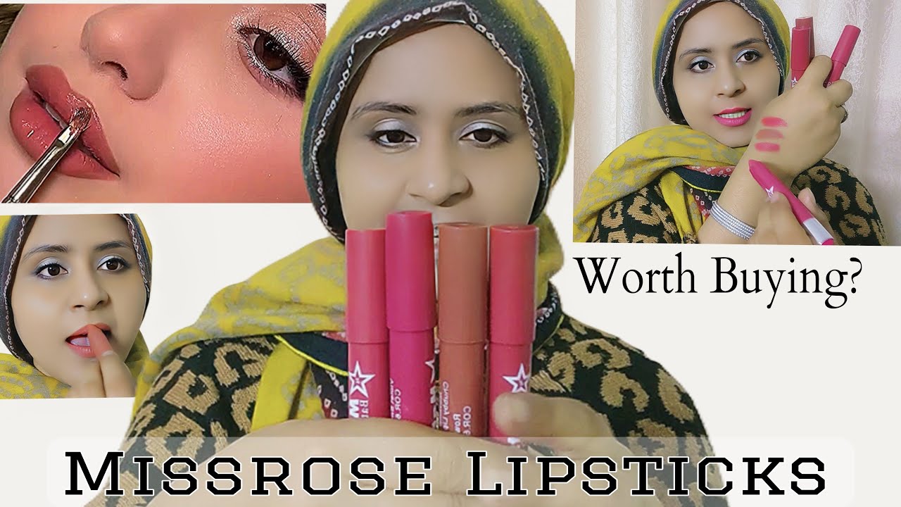 Testing Miss Rose Lip Crayon Swatches || Affordable Lipsticks || Miss Rose Makeup Review