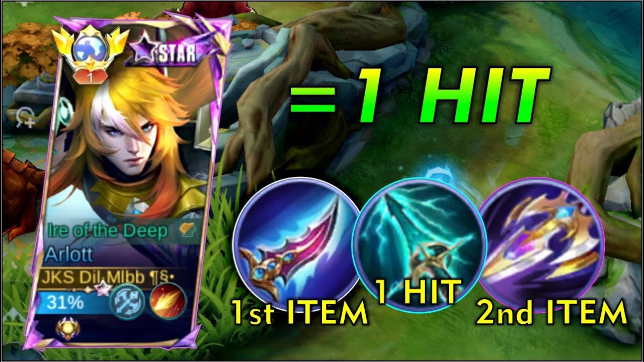 ARLOTT BEST ONESHOT BUILD AND EMBLEM 2025 (must try !!) - Mobile Legends