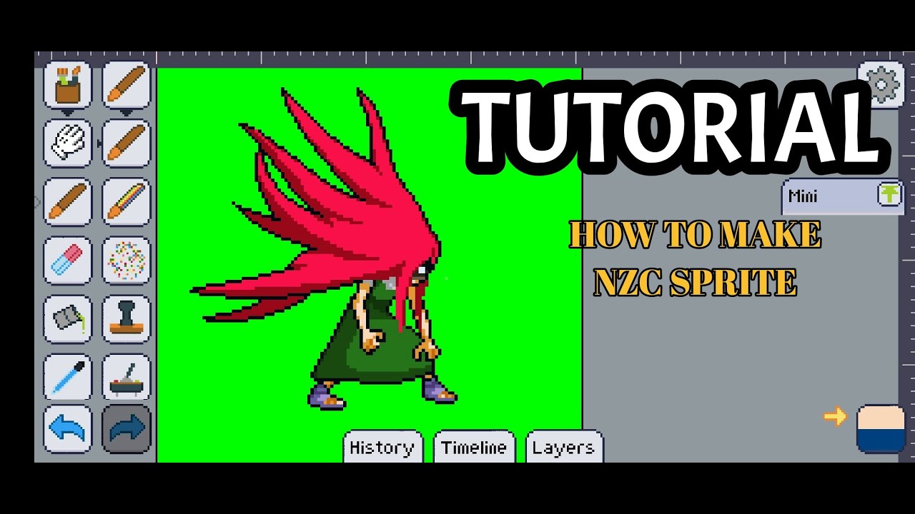 tutorial Part 1 how to create an original NZC Sprite || making kushina