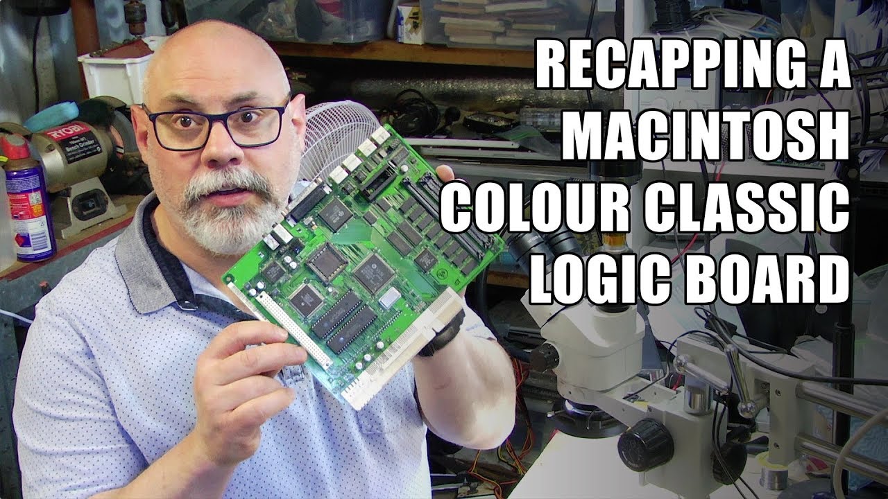 Recapping a Macintosh Color Classic Logic Board