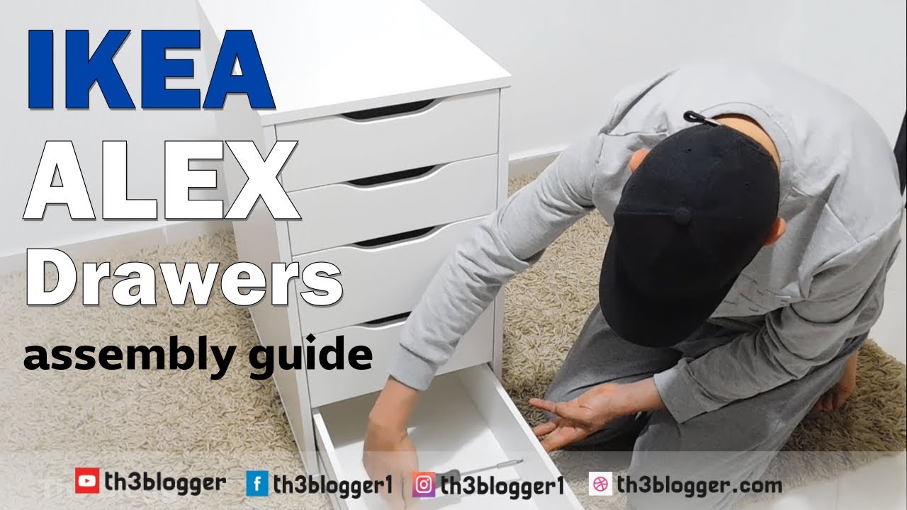 IKEA ALEX Drawer unit assembly instructions  very detailed
