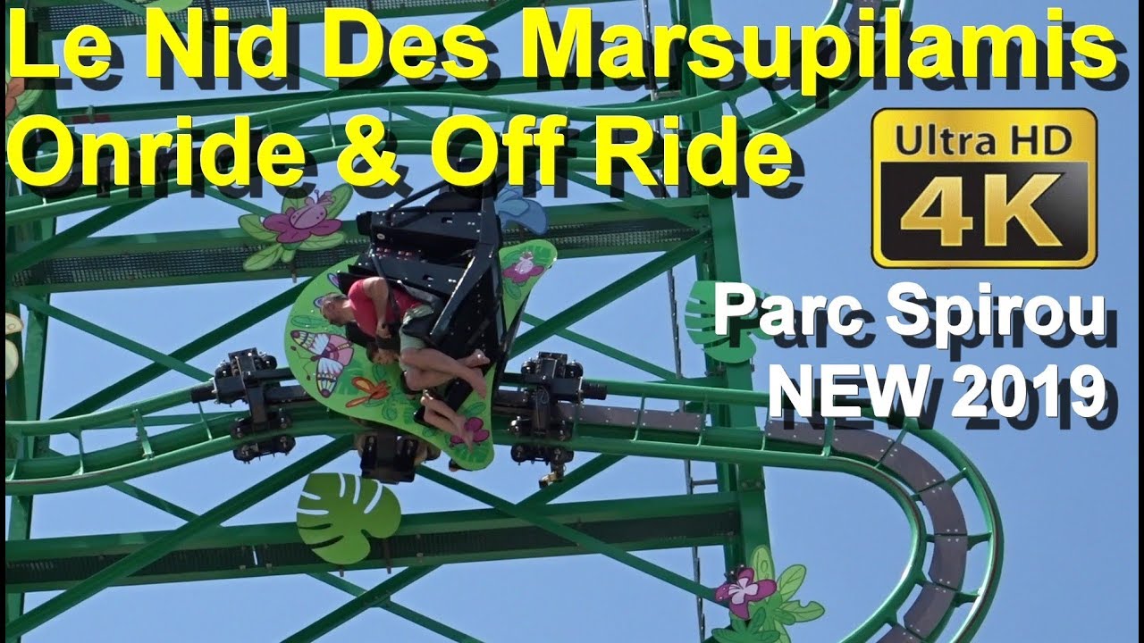 Nid Des Marsupilamis - Parc Spirou (Onride/POV/4K/Off Ride) NEW Roller Ball Coaster 2019 Parc Spirou