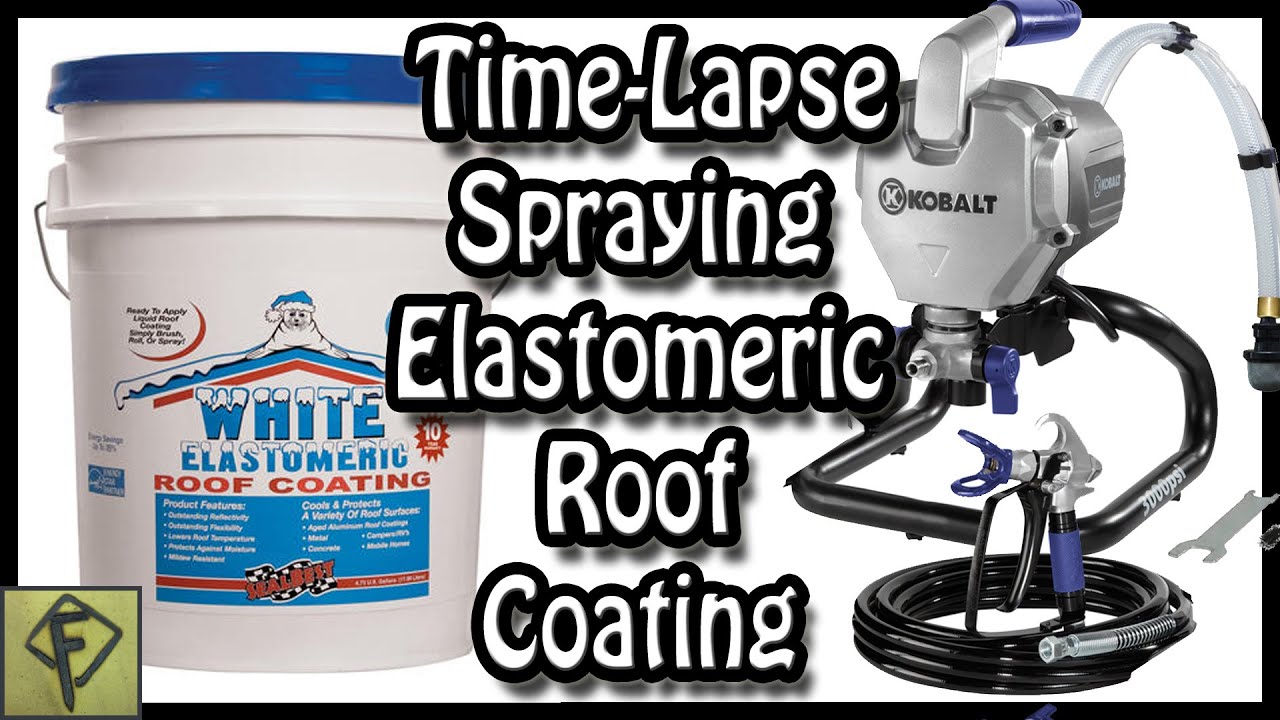 Timelapse - spraying SealBest Elastomeric Roof Coating Primos Truthcam 46