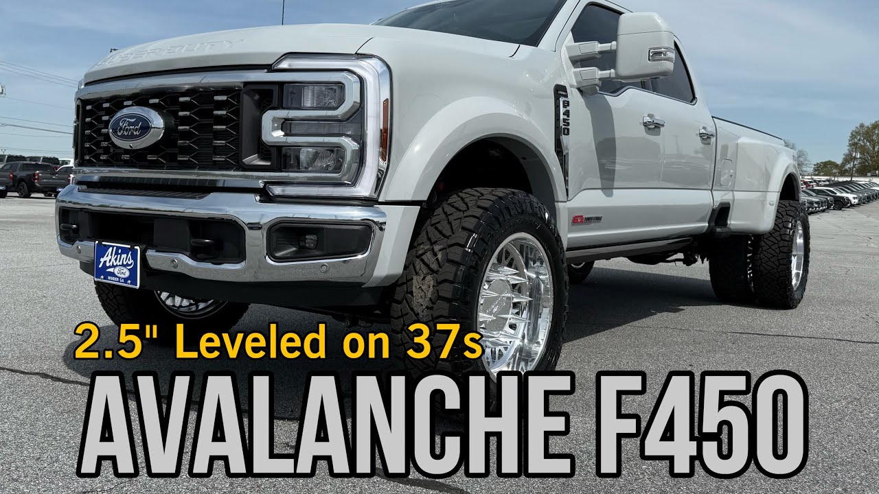 2025 Akins Ford F450 AVALANCHE 2.5” Leveled on 22” JTX Super Singles & 37s
