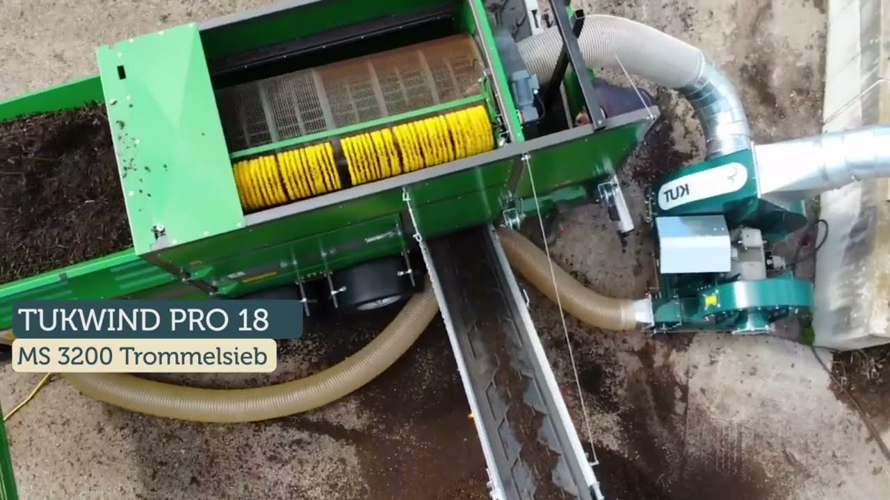 Siebmaschine MS 3200 mit Anbau-Windsichter TWP 18