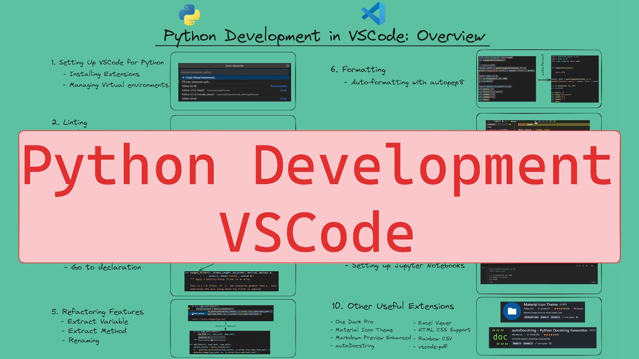 Getting Started with Python in VSCode: Virtual Environments, Extensions, Jupyter Notebooks, and More