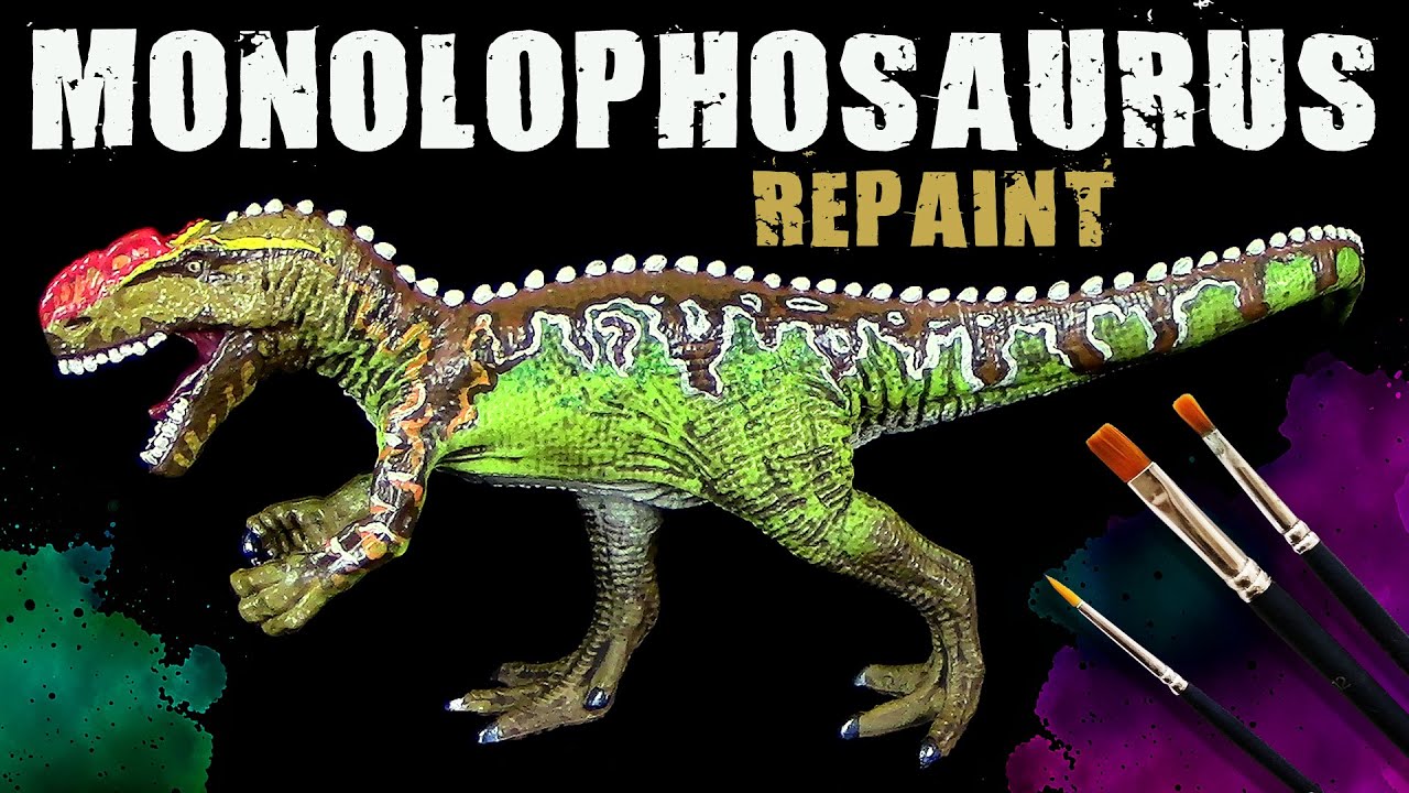 Schleich ® Dinosaurs - Mini Monolophosaurus OOAK Repaint mit Billig-Bemalung