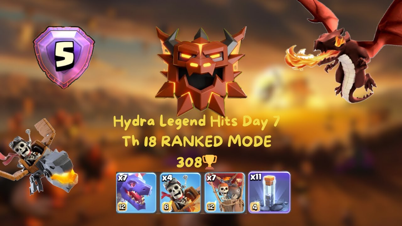 Hydra with Overgrowth Spell in 🌎Top 500?! | All 7 Tripples today in 2x Speed | December Season Day 7