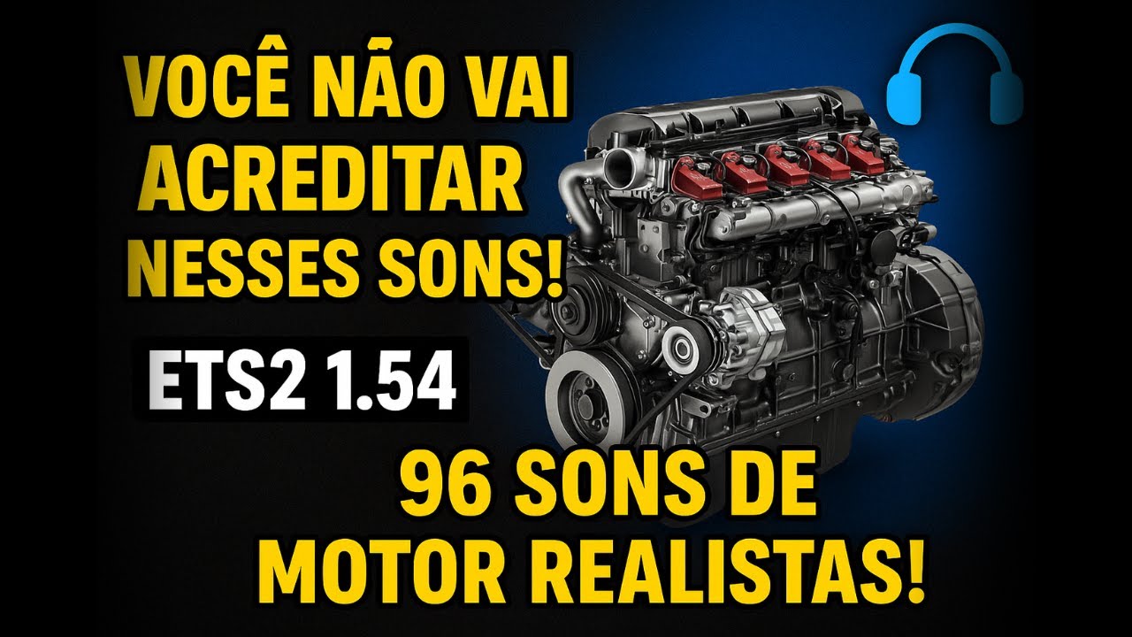 VOCÊ NÃO VAI ACREDITAR NESSES SONS! ETS2 1.54 COM 96 MOTORES DIFERENTES!