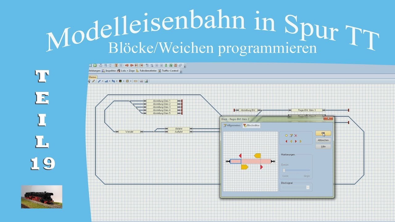 Modelleisenbahn in Spur TT - Teil 19 - TC Bronze Blöcke/Weichen programmieren