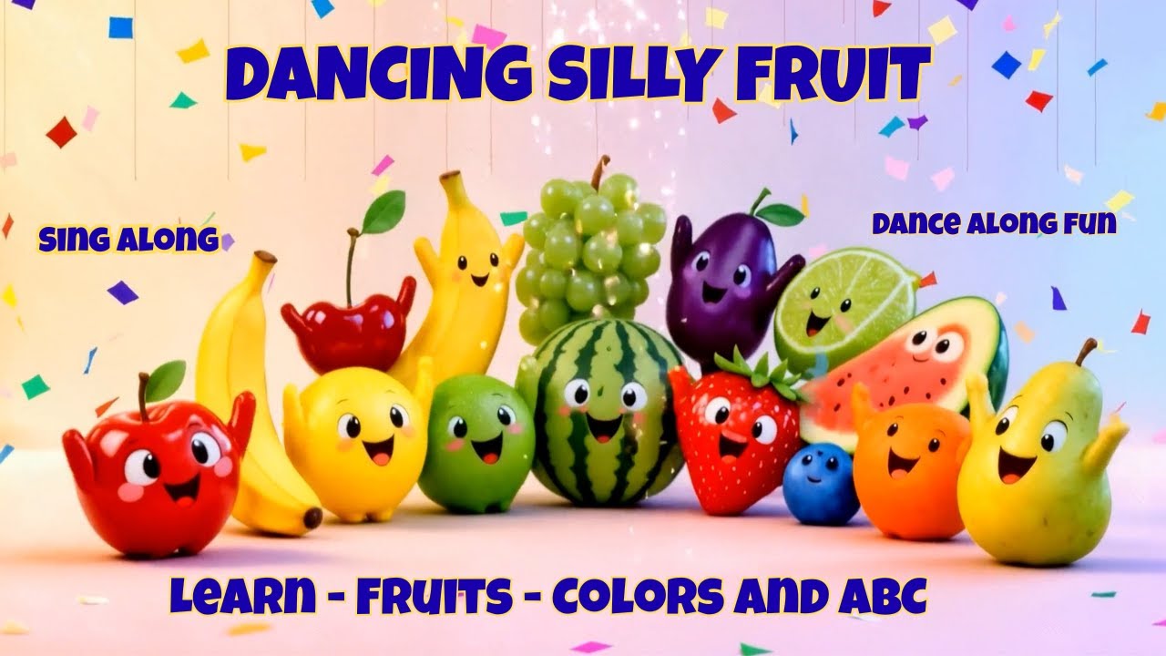 Learn ABC - Fruits - and Colors with Fun Dancing Fruits - Preschool Learning -Sing along Fun!