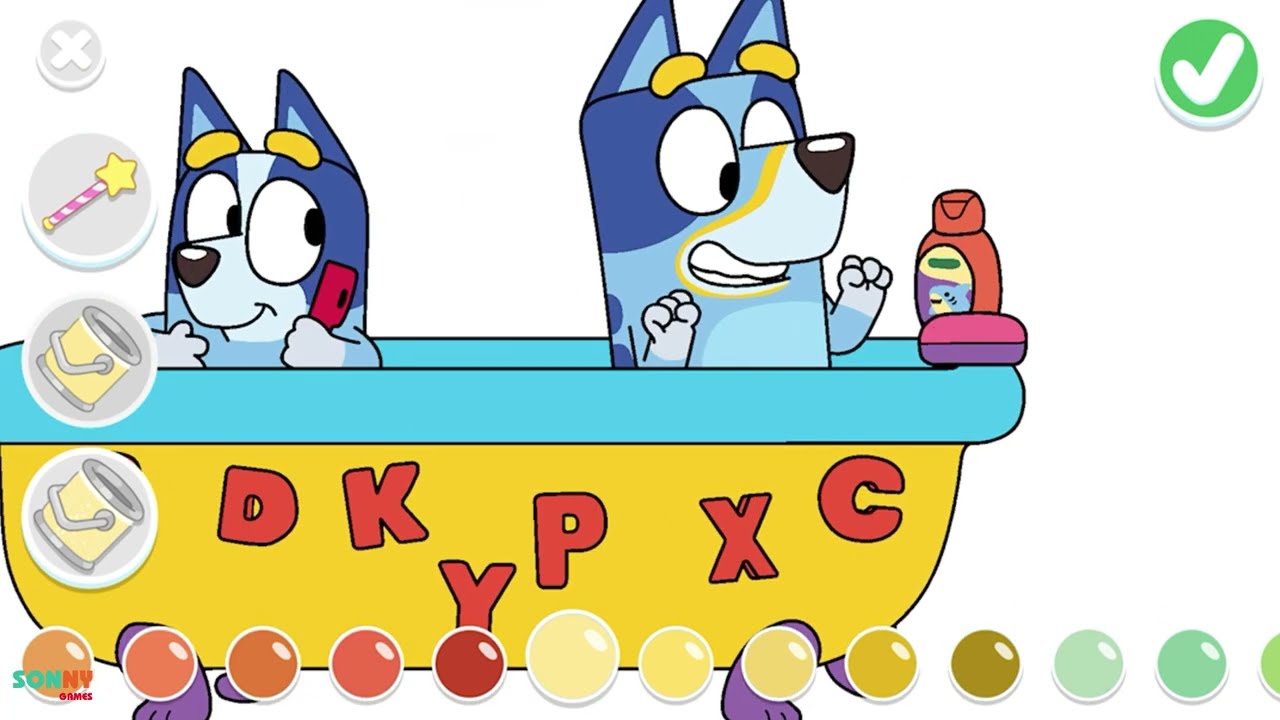 Bluey Bathroom Coloring Pages | Fun Kids Game