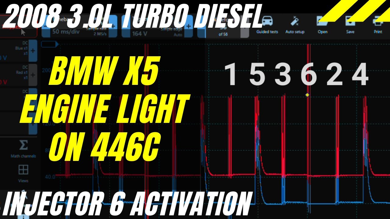 BMW X5 Engine Light on 446C Injector 6 Activation