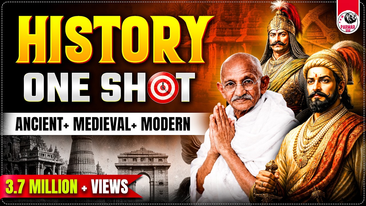 HISTORY ONE SHOT LECTURE FOR SSC CGL 2024 | GK/GS FOR SSC EXAMS 2024 | PARMAR SSC