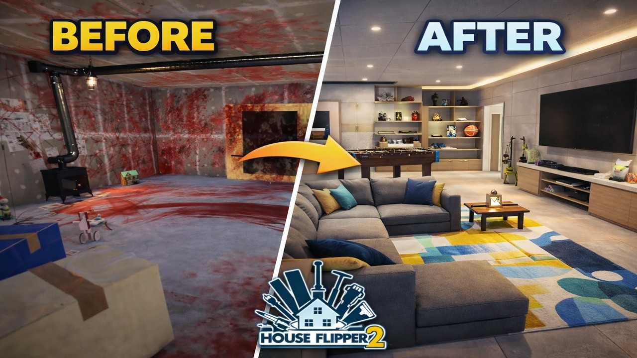 This Basement Was a Nightmare… Until I Renovated It | House Flipper 2