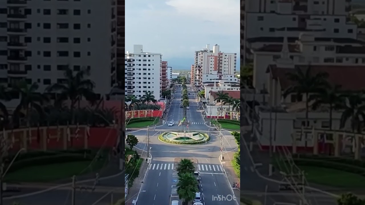 Voando baixo, alto risco, avenida Guilhermina ao Entardecer 