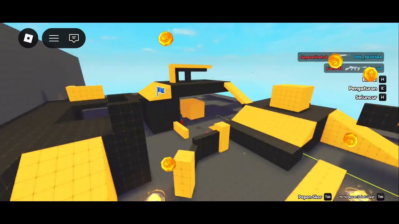 Aku bermain hyper shot #roblox