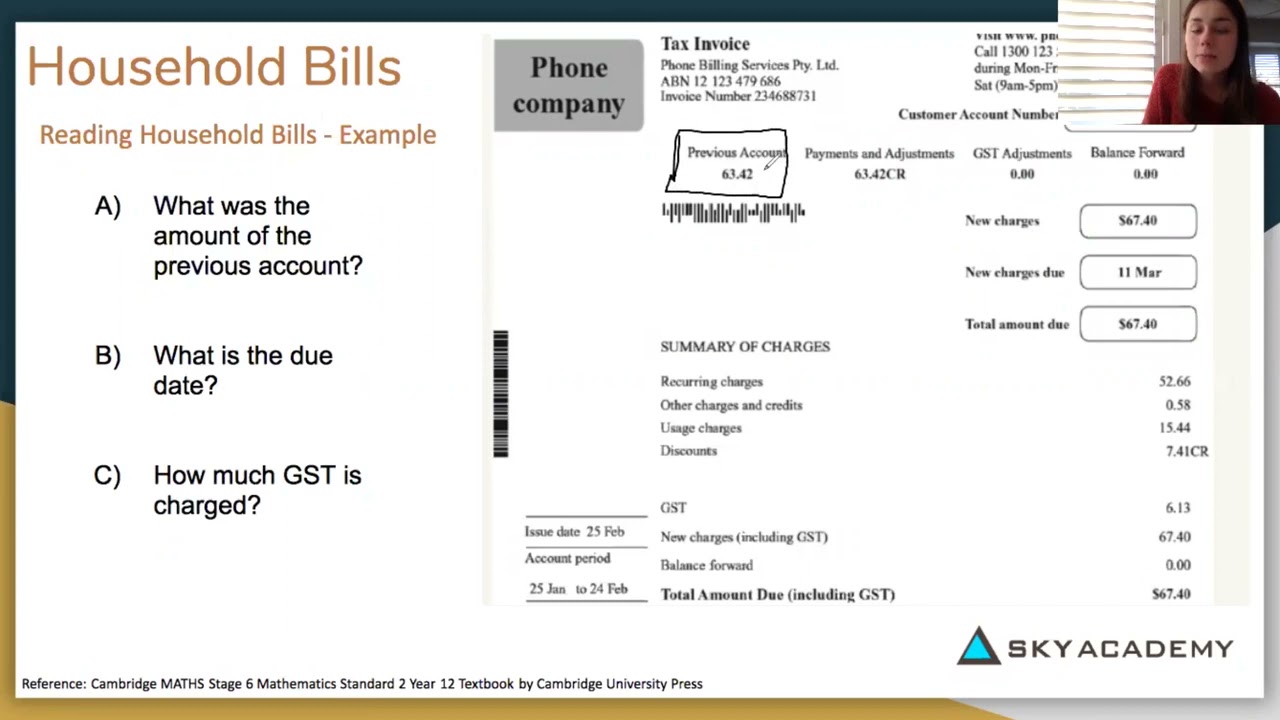 Budgeting and Household Expenses Financial Math MS F1 #11