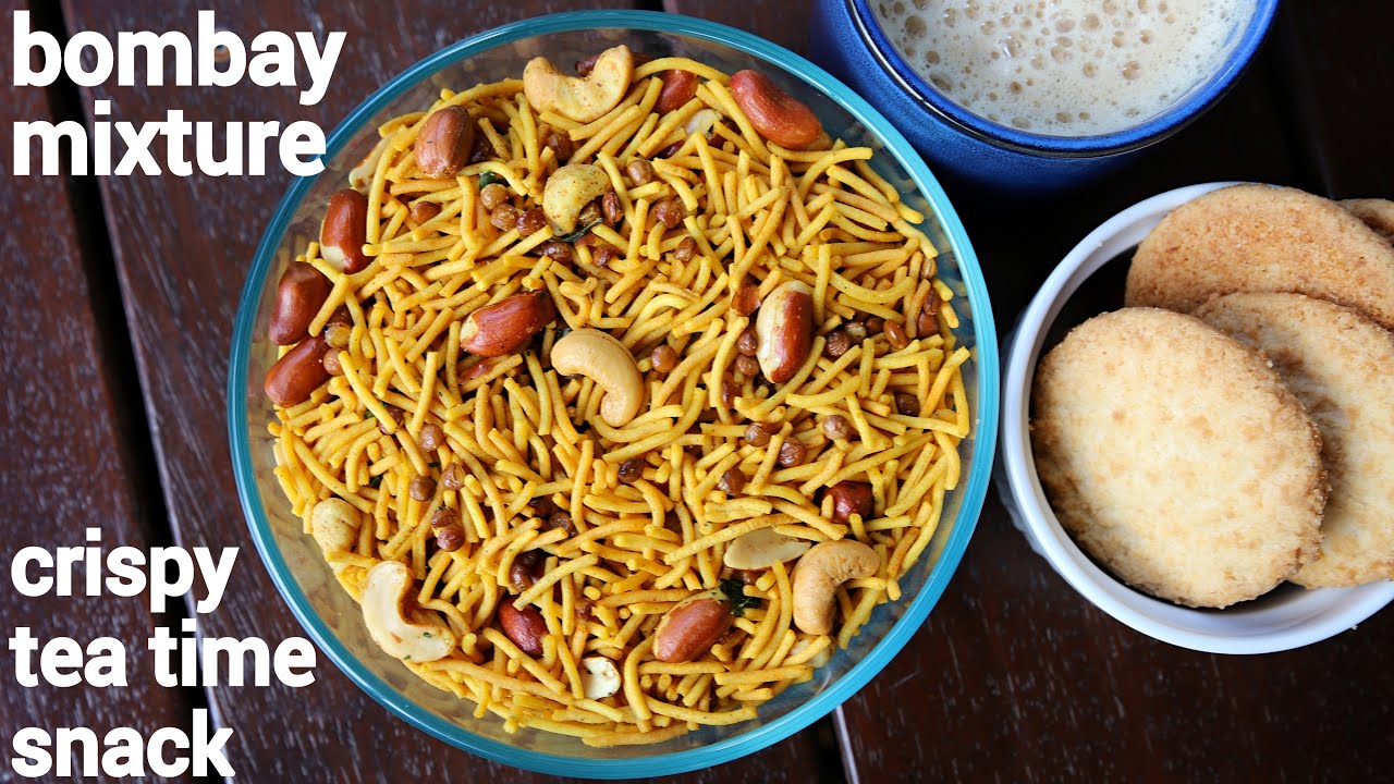 bombay mixture namkeen | bombay spicy nut mix | mumbai mixture chivda