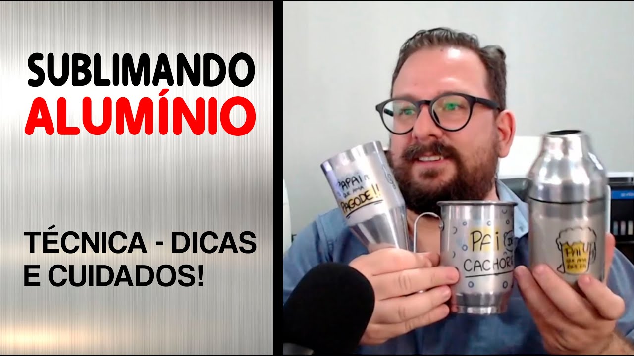 ALUMÍNIO - Sublimando Copos, Canecas, Porta Garrafas e Taças...