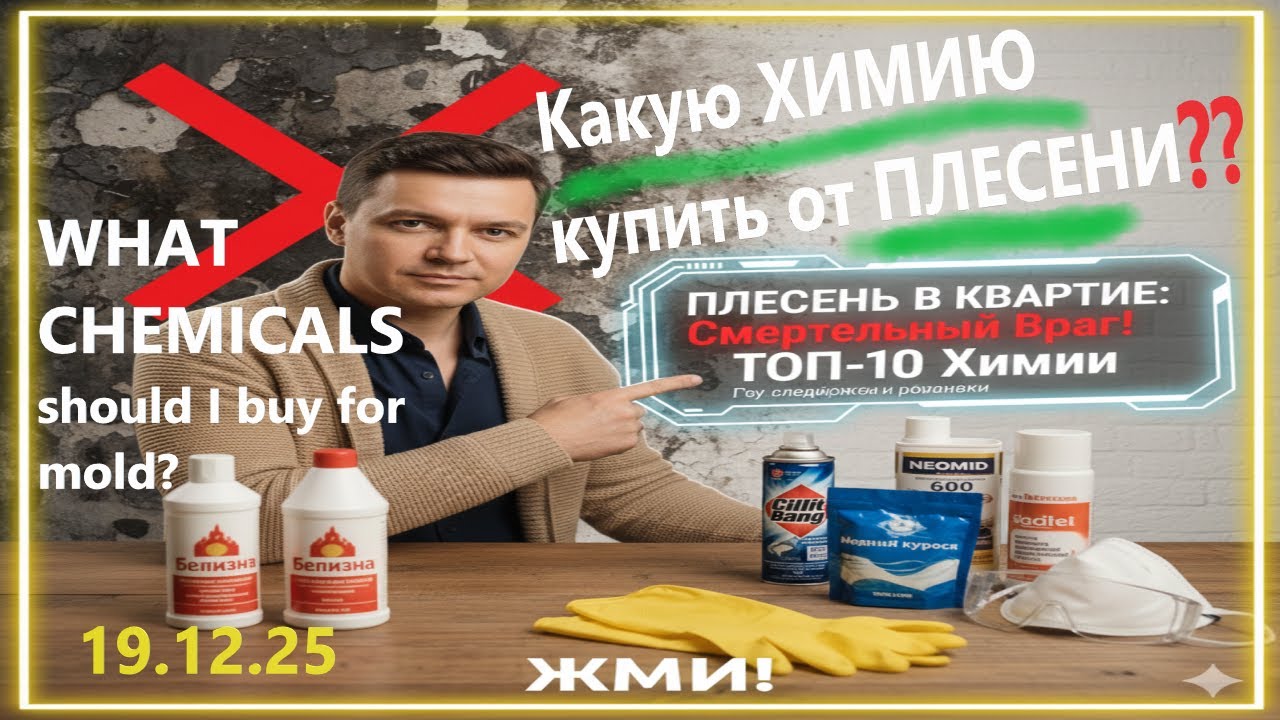 😀 ТОП-10 ХИМИЧЕСКИХ СРЕДСТВ ОТ ПЛЕСЕНИ В КВАРТИРЕ: Которые СПАСУТ Ваш ДОМ! 😀🩷👍
