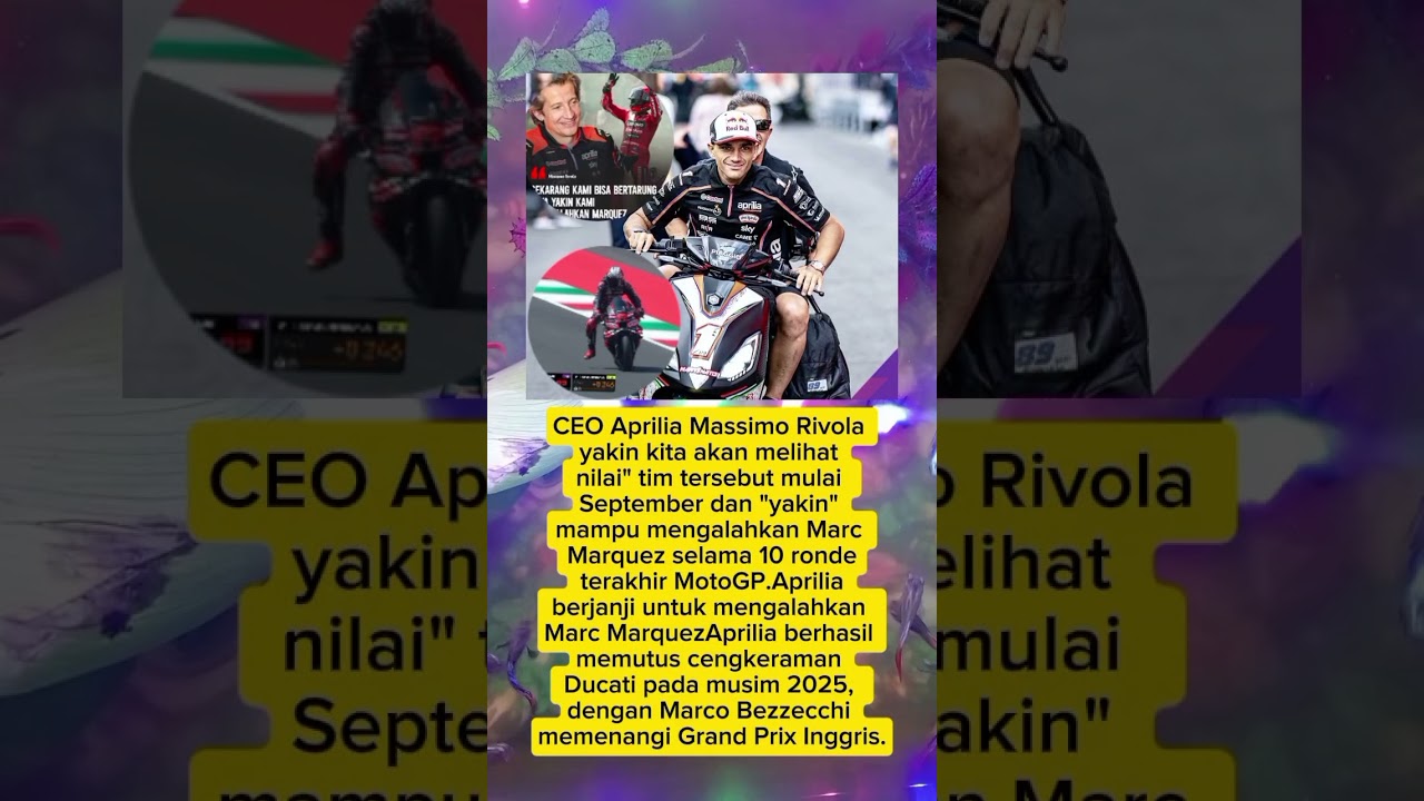 CEO Aprilia Massimo rivola yakin mampu mengalahkan Marc Marquez