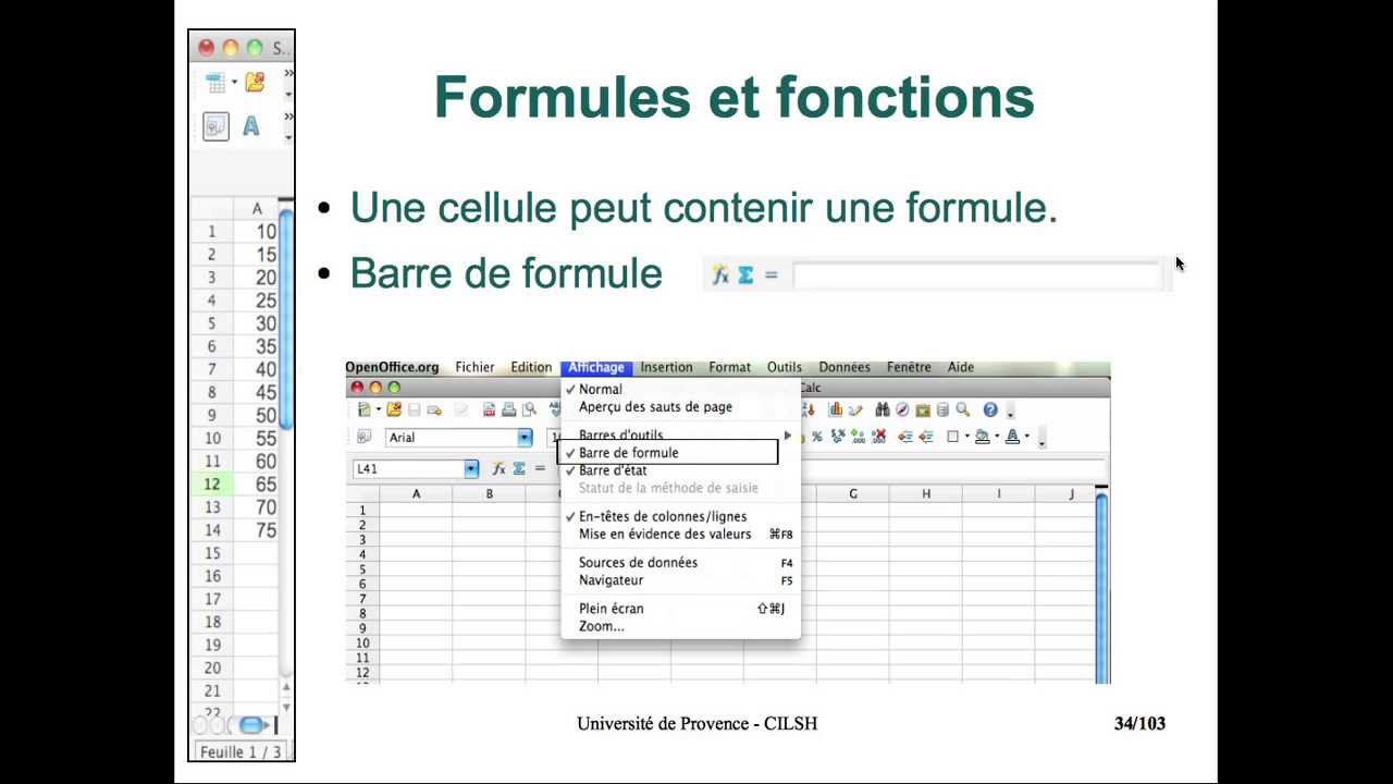 OpenOffice Calc - 04 - Les formules vs les fonctions