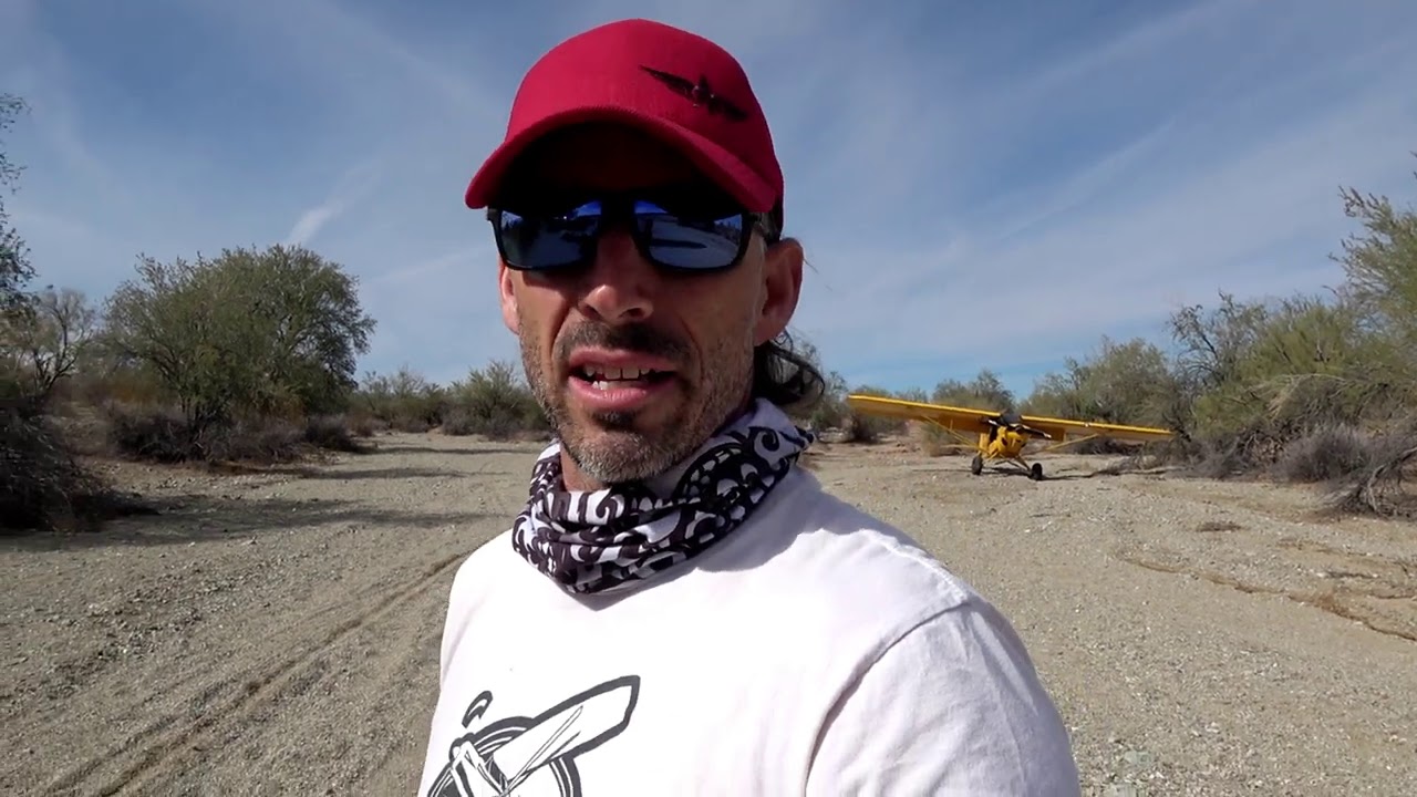 Flying Cowboy Jason Sneed Landing a Cubcrafters Carbon Cub at a Slot Canyon in Arizona