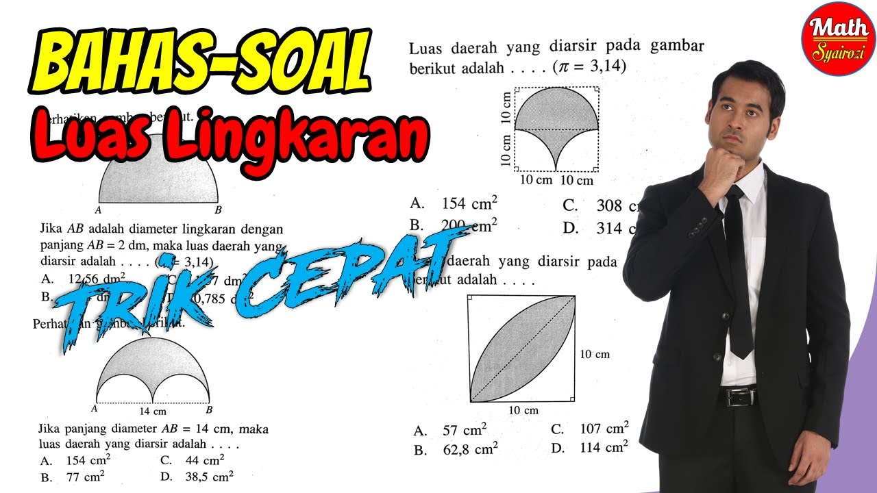 BAHAS SOAL LUAS LINGKARAN DAERAH YANG DIARSIR - MATEMATIKA 8