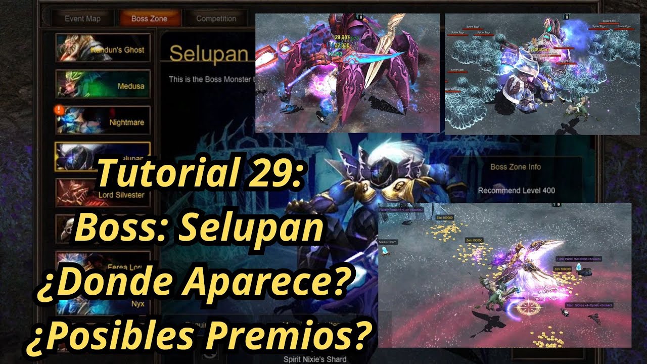 Mu Online Tutorial 29: Boss Selupan , ¿Donde Aparece?¿Posibles Premios?