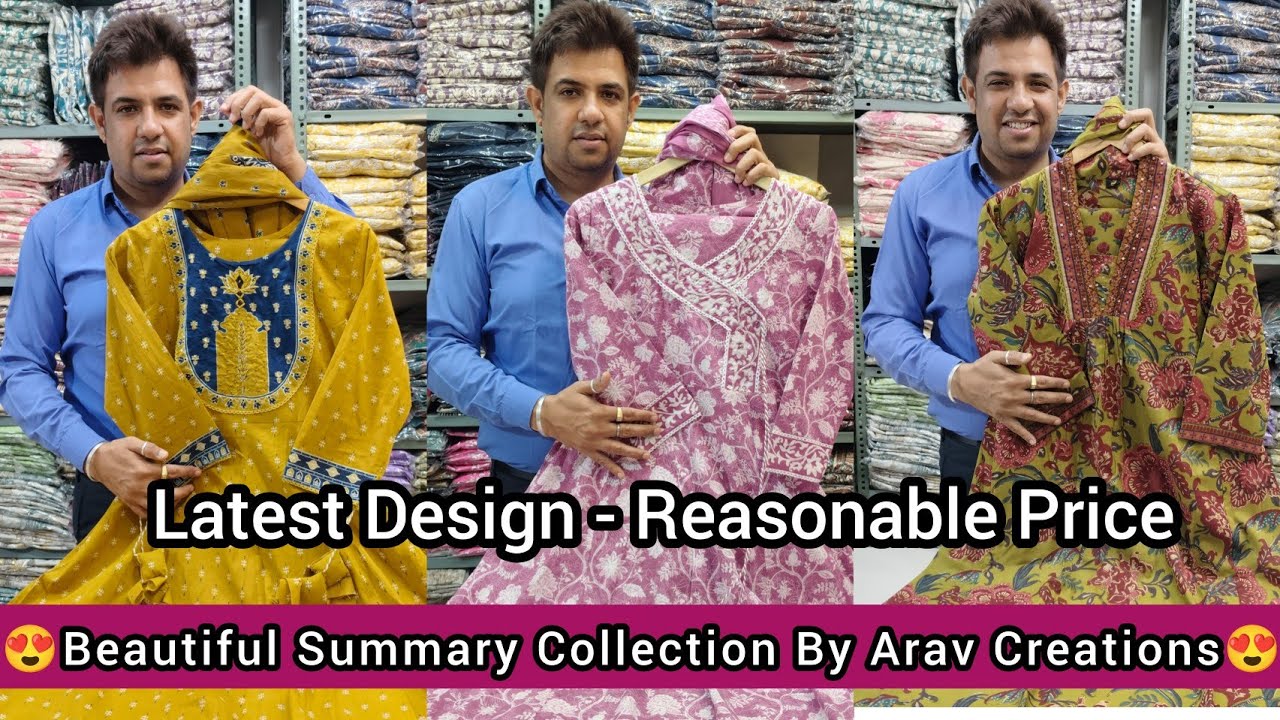 😍Beautiful Summary Collection By Arav Creations Jaipur At Reasonable Prices😍#kurtisbusiness