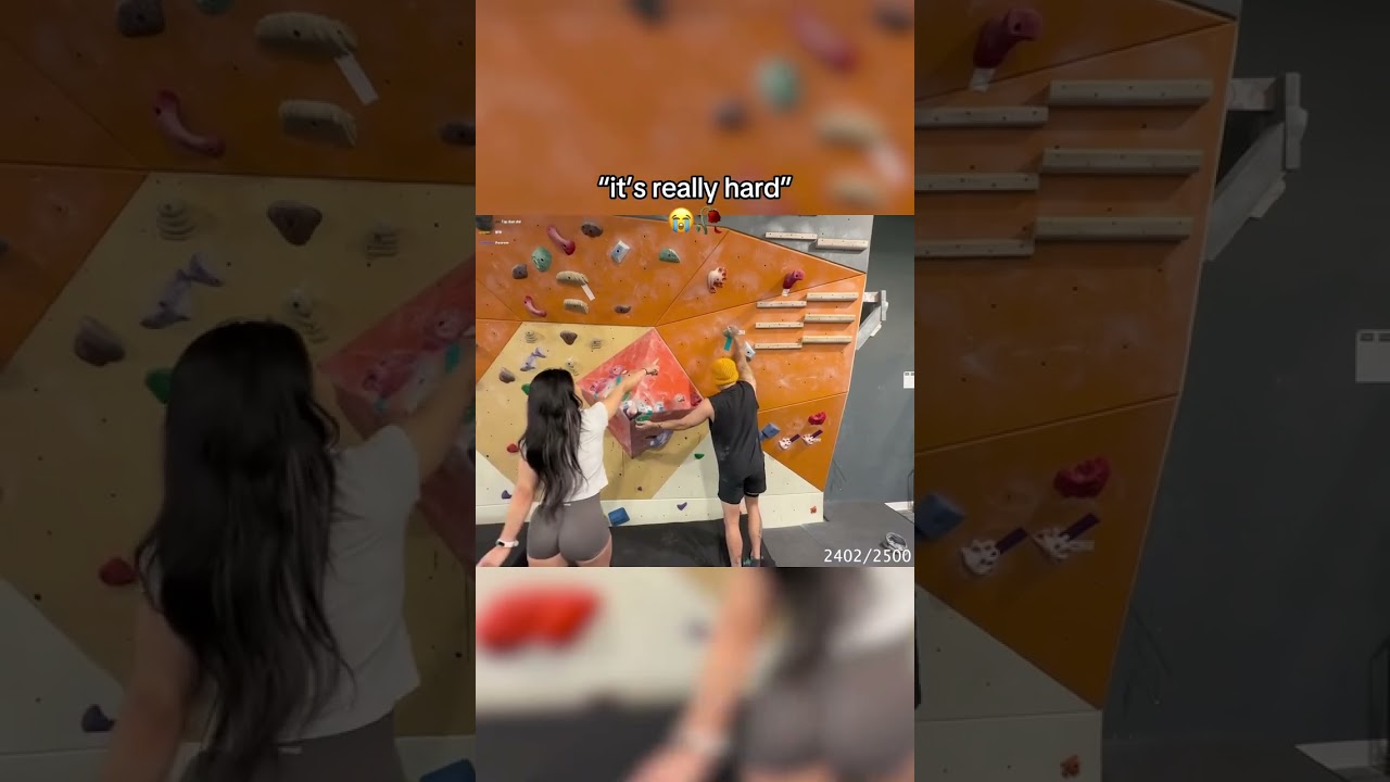 She loved my grip technique 😭 #streamer #girlfriend #rockclimbing #trend #funny