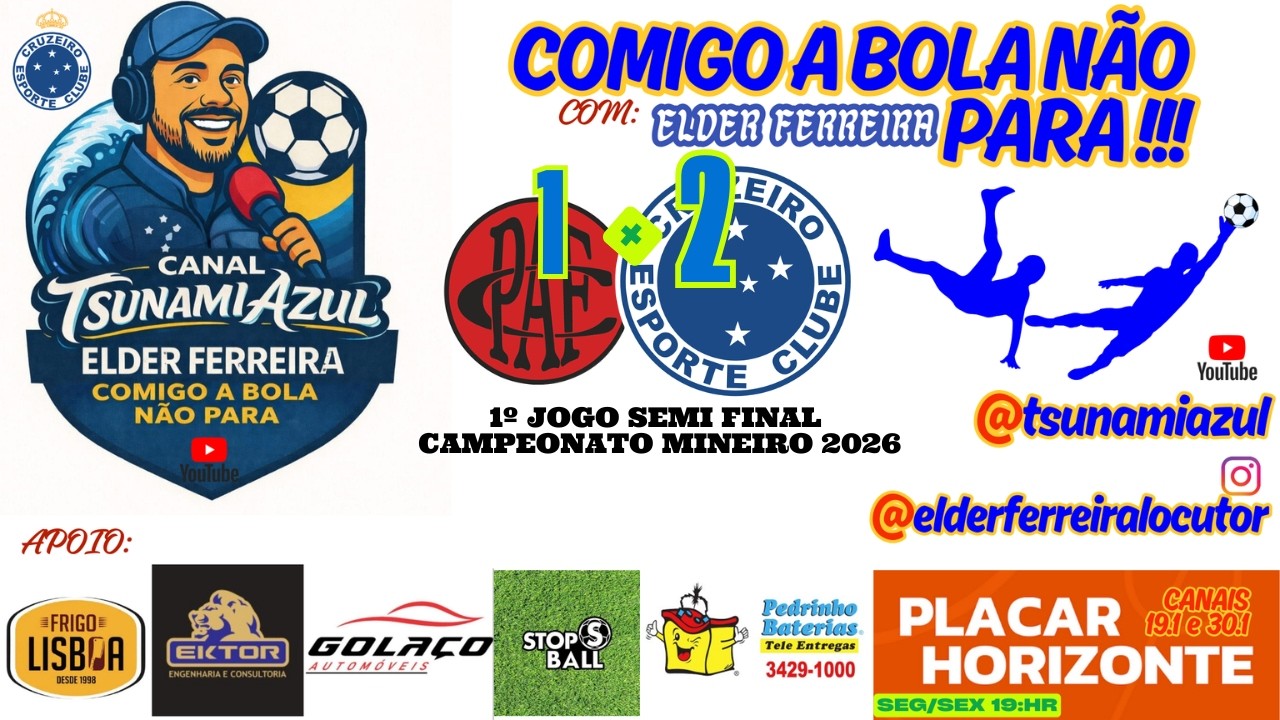 POUSO ALEGRE 1 X 2 CRUZEIRO  SEG TEMPO SEMI FINAL ESTADUAL 2026