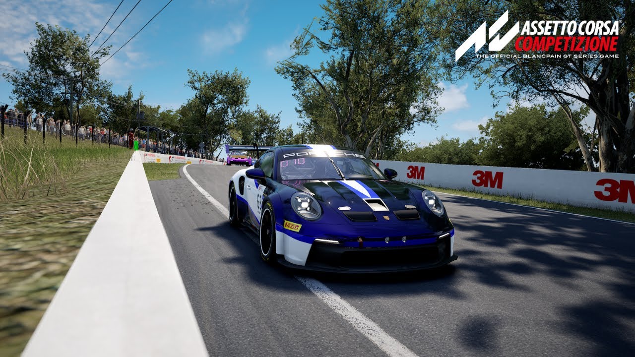 Assetto Corsa Competizione Porsche 911 Carrera Cup Car Racing Around Bathurst Mount Panorama