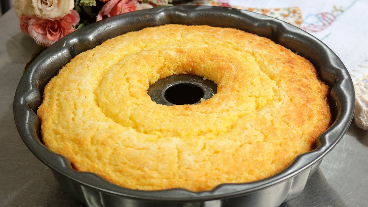 SEM TRIGO, ÚMIDO E FOFINHO! GOSTINHO INCRÍVEL DA ROÇA! BOLO DE BAGAÇO DE MILHO - Bateu Ta Pronto