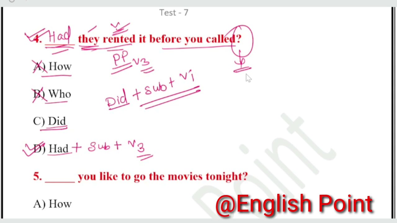 Part- 7 | Objective English Grammar For All Exams | English Point