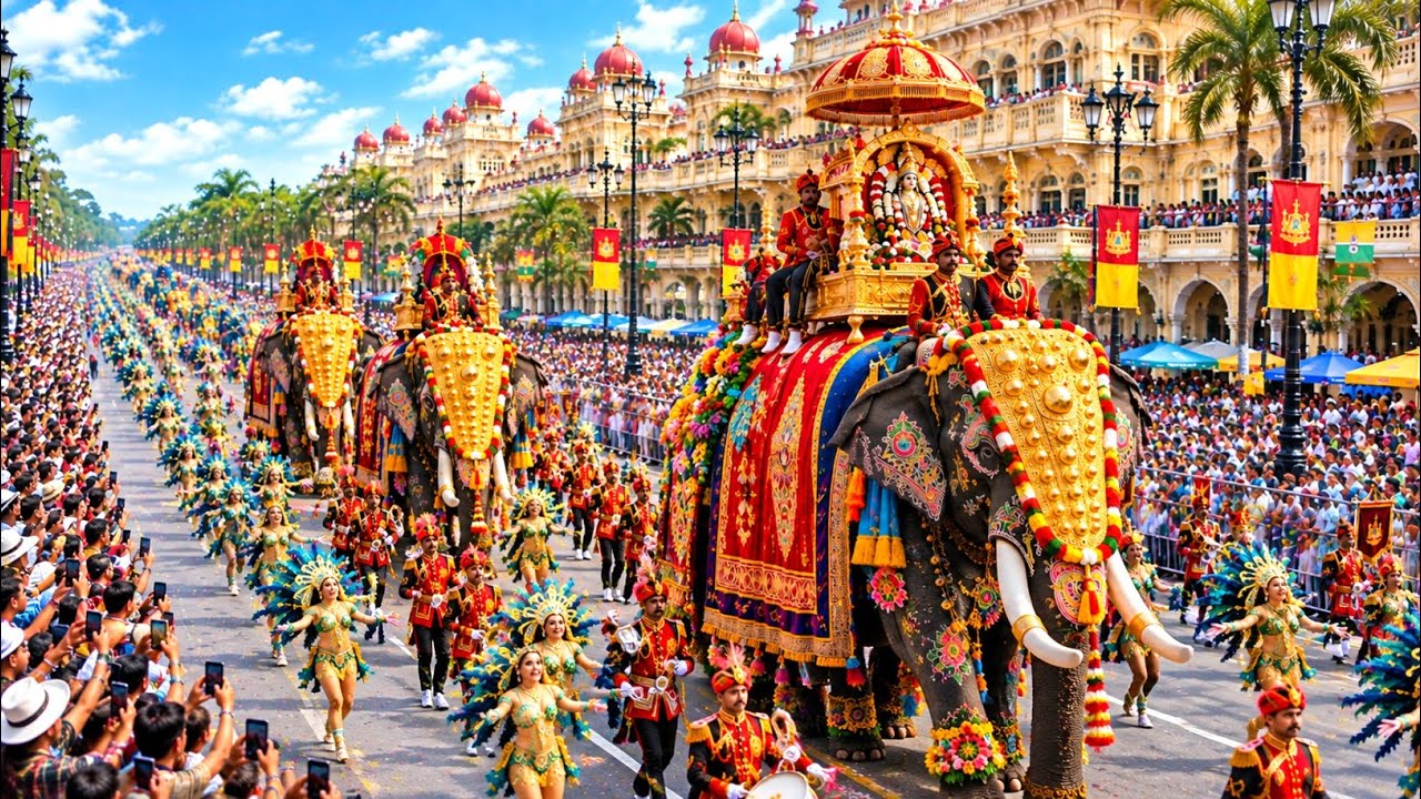 🇮🇳 Mysuru Dasara 2026 | Grand Royal Procession, Golden Elephant & Spectacular Cultural Parade