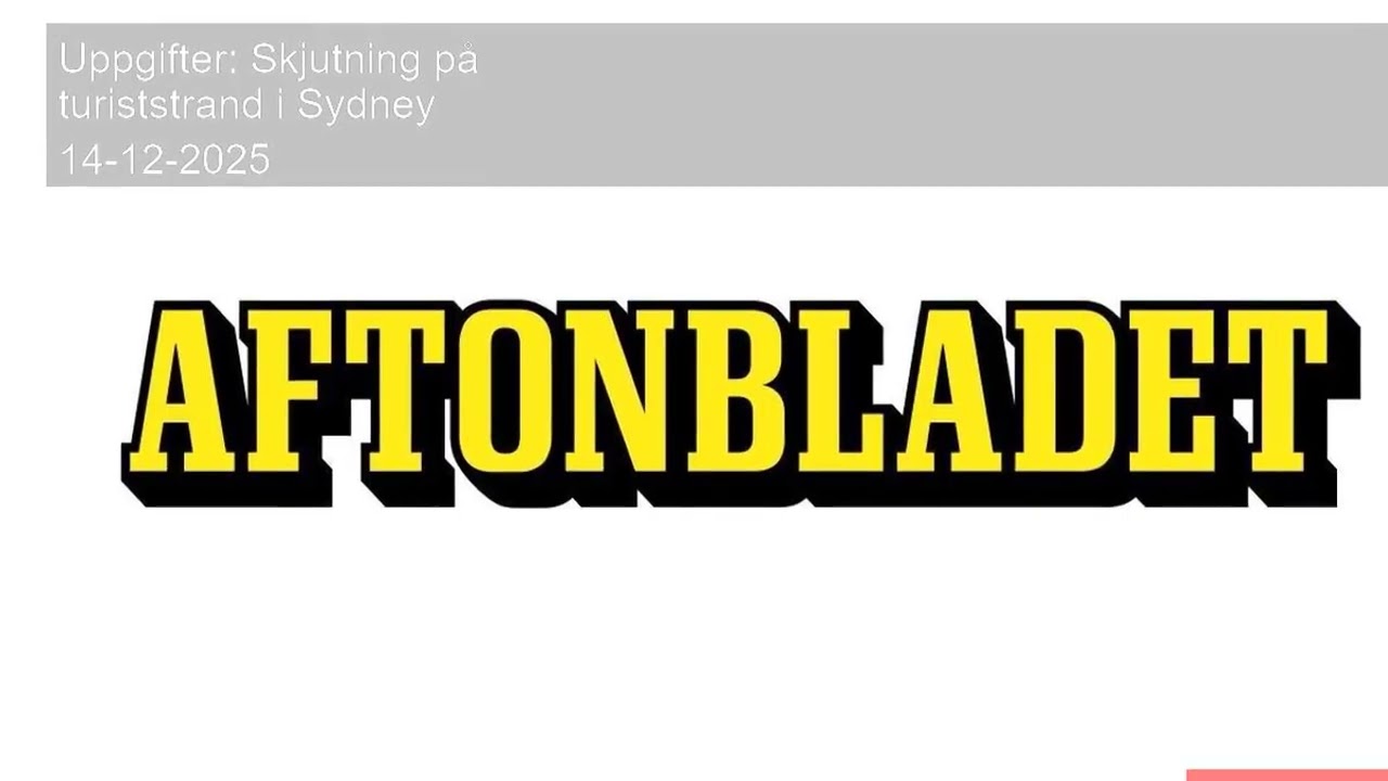 Uppgifter: Skjutning på turiststrand i Sydney