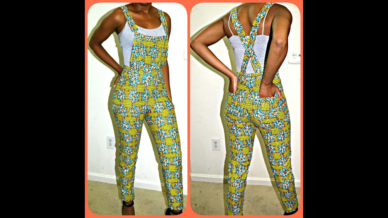 DIY PINTREST AFRICAN PRINT JUMPER/ DUNGAREE