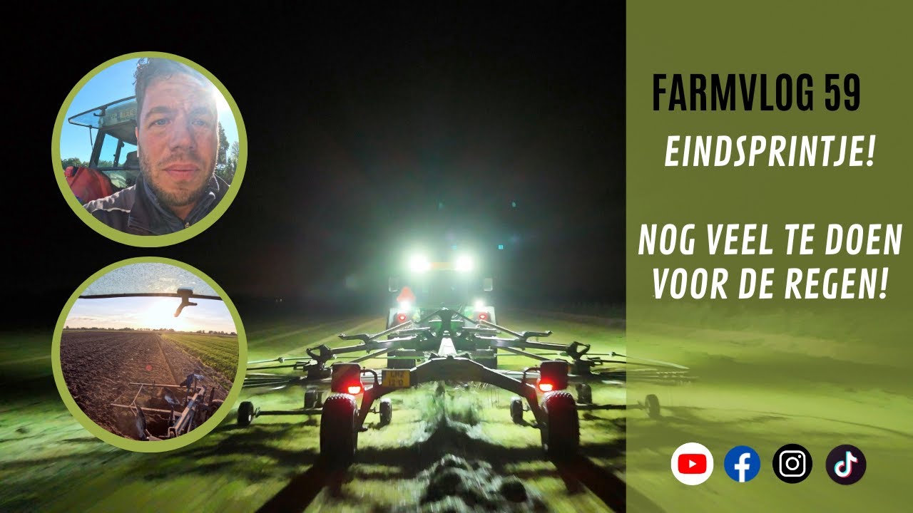 Farmvlog 59: Eindsprintje! Nog veel te doen voor de regen!
